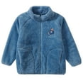 thumbnail image 1 of Fleece Boys Jacket Boys Long Sleeve Lightweight Zip Up Fuzzy Jacket 7-8 Years Girls Winter Clothes, 1 of 2
