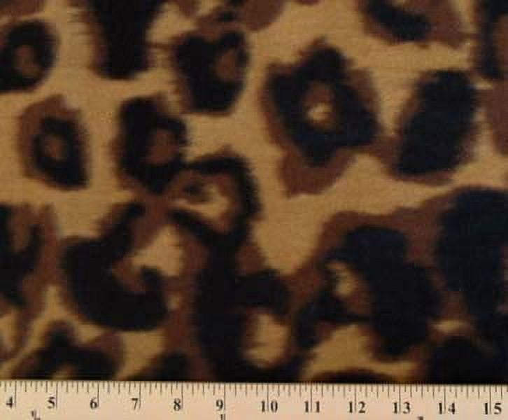 Fleece Brown and Black Leopard Spots and Skin Fleece Fabric Print by ...