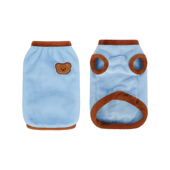 Fleece Cat Vest for Winter Warm Soft Sweater for Small Dog Girl Cats Cute Puppy Kitten Chihuahua Yorkie Teacup Clothes,cat vest,kitten clothes girl,Blue XL