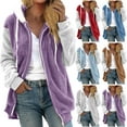 thumbnail image 1 of Fleece Coats for Women Winter Warm Teddy Fleece Jackets Soft Fluffy Coat Hooded Plush Overcoat Cardigan Full Zip Fluffy Fuzzy Hoodies Loose Comfy Jumper Ladies Plus Size 8-22, 1 of 5