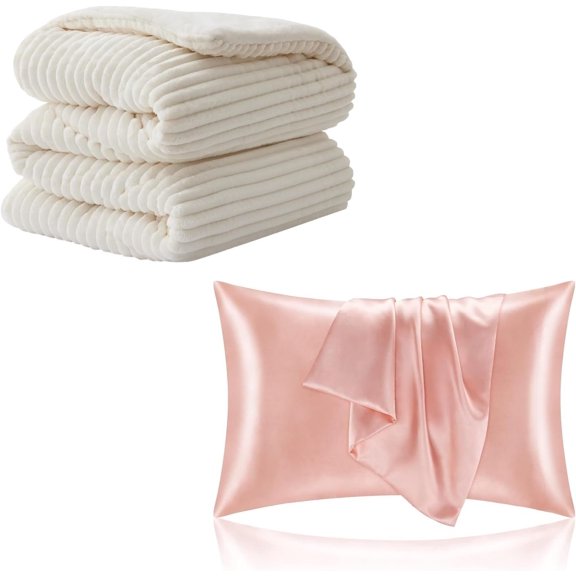 Fleece Comforter Set & Satin Pillowcase