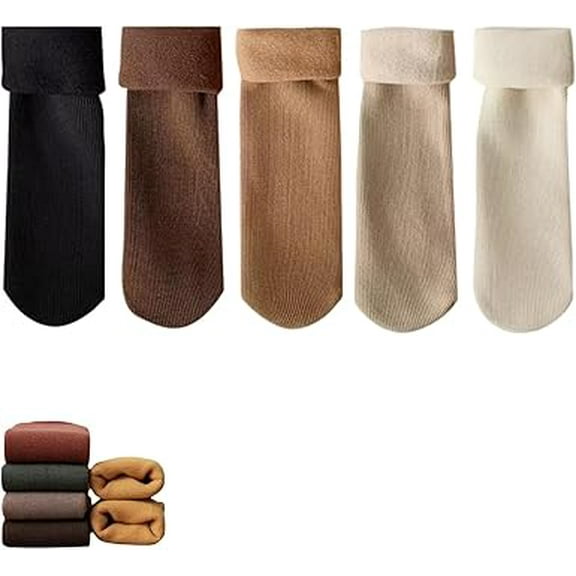 Fleece Cozy Socks for Women Seniors, 2025 New Thermal Sock, Fleececozy Ultra Soft Velvet Slim Thermal Socks