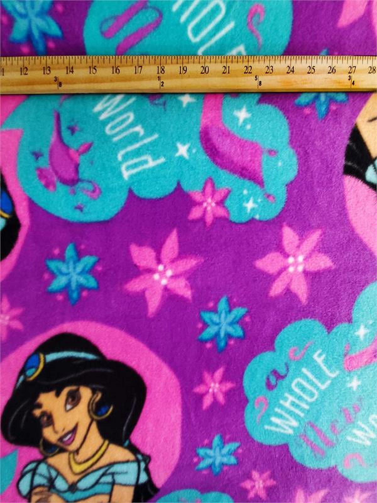 Fleece DISNEY'S ALADDIN Print Fabric - JASMINE "A WHOLE NEW WORLD"/58" Wide/ SOLD BY THE CONTINUOUS YARD