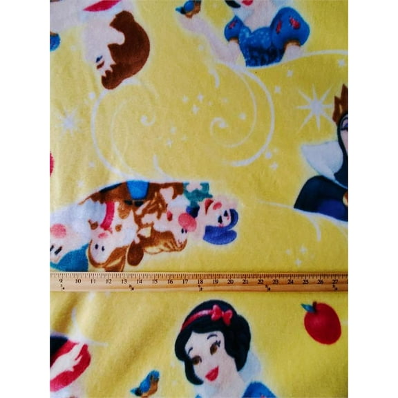 Fleece DISNEY'S SNOW WHITE Printed Fabric- SNOW WHITE & 7 DWARFS+PRINCE/ SOLD BY THE CONTINUOUS YARD