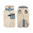 thumbnail image 1 of Fleece Dog Coat, Retro Winter Jacket, Warm Padded Pet Vest with Back Zipper Leash Hole & Pocket, Cold Weather Clothes for Small Medium Dogs Pet Clothing, 1 of 3