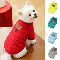 Fleece Dog Coat with D Ring Attachment Soft Pullover Pet Jacket Lightweight Comfortable Outerwear for Small Medium Dogs