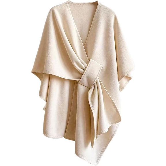 Fleece Drape Shawl for Women, Pull-Through Fleece Wrap with Loop Tab, Soft Cozy Shoulder Shawl, Stay-Put Drape Wrap for Everyday Wear