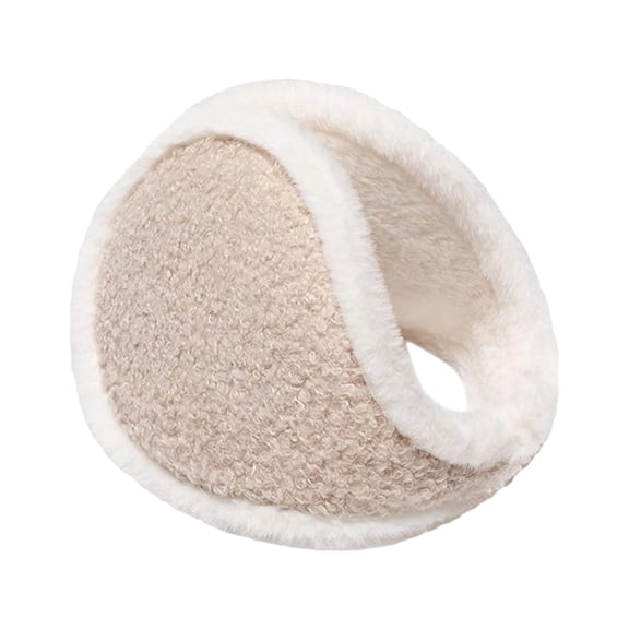 Fleece Ear Warmers for Men Women - Winter Headband Ear Muffs Ear Covers Protecting Ears Keeping Warm for Cold Weather Running Cycling Ski（Beige,5.5 Inch)