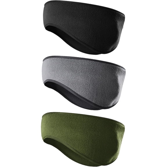 Fleece Ear Warmers for Men Women Kids - Winter Headband Ear Muffs Ear Covers for Cold Weather Running Cycling Ski