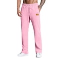 thumbnail image 1 of Fleece Elastic Bottom Sweatpants with Pockets, Relaxed Fit, Moisture Wicking, Breathable Pink 2XL, 1 of 4