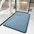thumbnail image 1 of Fleece Entrance Mat Non-Slip Bathroom Door Mat | Absorbent High-Density Bath Rug | Solid Color | Breathable Quick-Dry | Anti-Skid PVC Bottom | 40x60cm | Easy Clean | Ideal for Household, 1 of 6