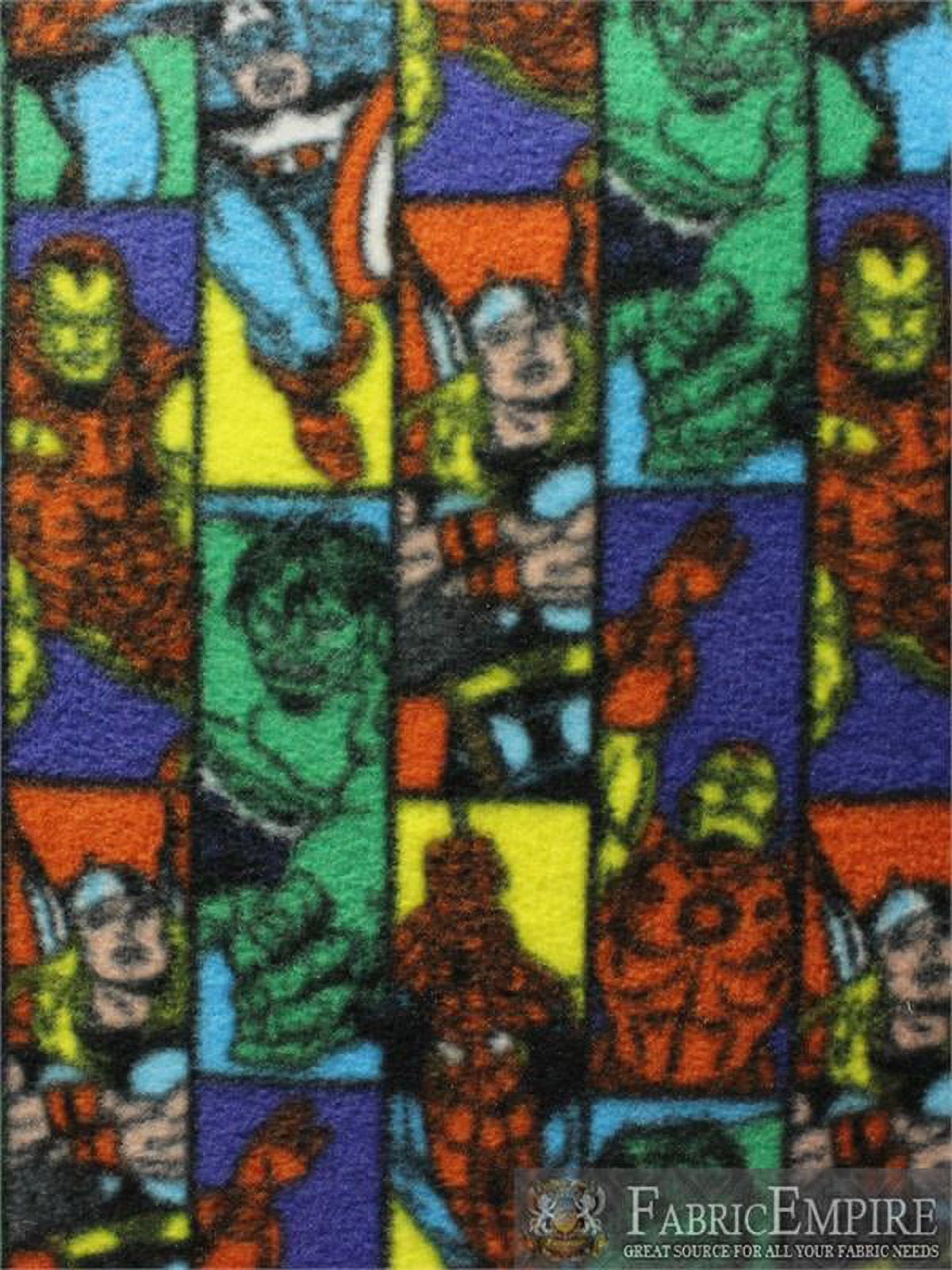 Fleece Fabric Printed ANTI PILL MARVEL HEROES LICENSED