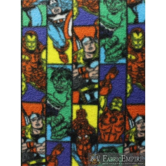 Fleece Fabric Printed ANTI PILL MARVEL HEROES LICENSED