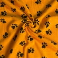 thumbnail image 1 of FabricLA Fleece Fabric by The Yard | 2 Yards 72"X60" Inch Wide | Soft Anti-Pill Polar Fleece | Blanket, Throw, Poncho, Pillow Cover, PJ Pants, Booties, Eye Mask - - Paws Print (Yellow & Black), 1 of 8