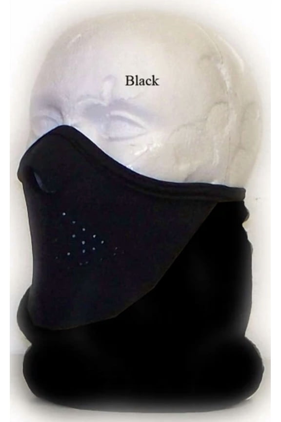 Fleece Face Mask Cold Weather Windbreaker - Black