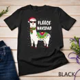 thumbnail image 1 of Fleece Feliz Navidad Llama Christmas T-Shirt Cute Xmas Gift Unisex T-shirt, up to size 5XL, 1 of 2