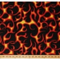 thumbnail image 1 of Fleece Fire Flames on Black Firefighters Firefighting Hot Rod Fleece Fabric Print by the Yard (208S-10B), 1 of 1