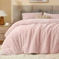 thumbnail image 1 of Fleece Full Comforter Set -Super Soft & Warm Fluffy Pink Bedding, Luxury Fuzzy Heavy Bed Set for Winter with 2 Pillow Cases, 1 of 8