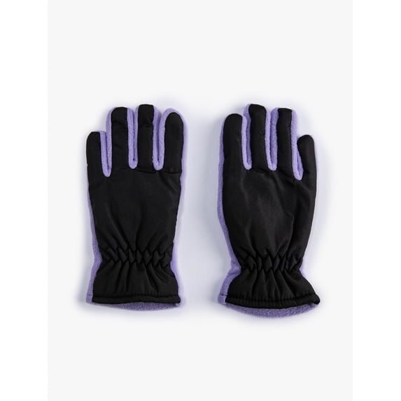 Fleece Gloves Color Contrast