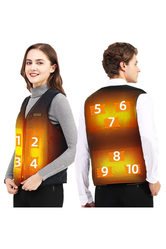 Fleece Heated Vest Men USB Electric Self Heating Vest Women Warming Heated Jacket Thermal Clothing