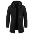 thumbnail image 1 of Fleece Hoodie Men Full Zip Long Thermal Cardigan Fleece-Lined Hoodies Fall Winter Tracksuit Top Windbreak Sweatshirt Insulated Knitwear, Plush Casual Zipped Jacket, 1 of 5