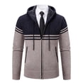 thumbnail image 1 of Fleece Hoodie Mens Full Zip Sherpa Thermal Cardigan Fleece-Lined Hoodies Fall Winter Tracksuit Top Windbreak Sweatshirt Insulated Sportwear Plush Casual Zipped Jacket Size L-3xl, 1 of 8