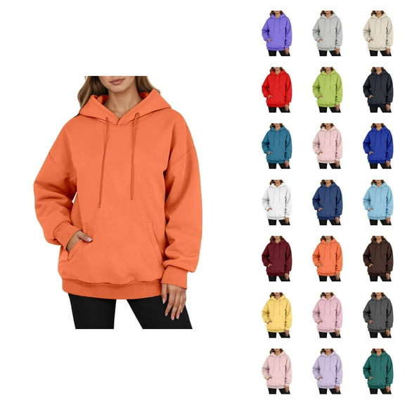 Hoodie Oversized Womens Sweatshirt Casual Hoodies Daily Wear Men's Pullover Long Sleeve Comfortable Winter Warm Lined With Drawstring Pocket For