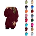 thumbnail image 1 of Hoodie Oversized Womens Sweatshirt Casual Hoodies Daily Wear Women's Pullover Solid Color Raglan Sleeve Comfortable Lightweight Warm Hooded Jacket For Everyday, 1 of 7