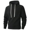 thumbnail image 1 of Fleece Hoodies Men Drawstring Pullover Hoody Sweaters Winter Warmer Long Sleeve Sweatshirt with Hood Casual Jumpers Thermal Hoodies Outdoor Jacket Sportwear Gym Workout Running Top, 1 of 6