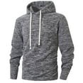thumbnail image 1 of Fleece Hoodies Men Drawstring Pullover Hoody Sweaters Winter Warmer Long Sleeve Sweatshirt with Hood Casual Jumpers Thermal Hoodies Outdoor Jacket Sportwear Gym Workout Running Top, 1 of 6