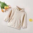 thumbnail image 1 of Fleece Hoodies for Toddlers Kids Sherpa Long Sleeve Sweatshirts with Pocket Size 1-6 Boys & Girls Cute Solid Color Pullover Thermal Warm Hooded Tops, 1 of 7