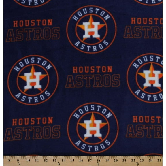 Fleece Houston Astros MLB Baseball Fleece Fabric Print by the Yard s6683bf