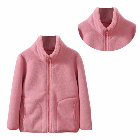 Fleece Jacket Girls Winter Coat Boys Long Sleeve Lightweight Zip Up Fuzzy Jacket Boys 13-14 Years Fall Clothes