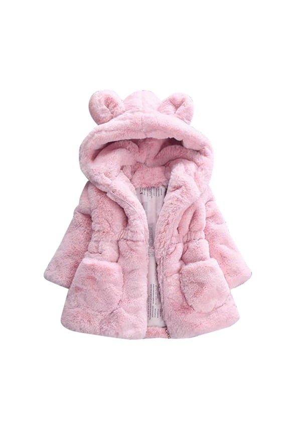 Fleece Jacket for Kids 3T 1-6T Baby Girl Boy Winter Fleece Coats Toddler Warm Puffer Jackets Kids Down Alternative Outerwear Kids Thicken Warm Winter Coat