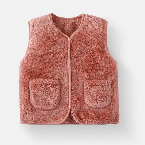 Fleece Jacket for Kids 3T Toddler Boy Girl Polar Fleece Vest Full Zip Sleeveless Waistcaot Kids Fall Winter Warm Thick Windproof Outerwear Jacket Coat