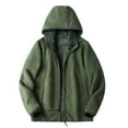 thumbnail image 1 of Fleece Jacket Men Full Zip Long Thermal Cardigan Fleece-Lined Hoodies Fall Winter Tracksuit Top Windbreak Sweatshirt Fuzzy Outwear Plush Casual Zipped Jackets, 1 of 9