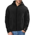 thumbnail image 1 of Fleece Jacket Mens Warm Hooded Tactical Hoodies Outdoor Bearskin Tactical Jacket Coats Sport Hiking Hooded Coat Outerwear Army Clothes, 1 of 7