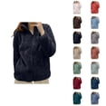 thumbnail image 1 of Fleece Jacket Women 2026 Casual Soft Warm Long Sleeve Stand Collar Full Zip Up Winter Coat Outerwear, 1 of 4