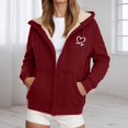 thumbnail image 1 of Jacket Women Zip Up Hooded Hoodie Winter Warm Soft Thermal Jackets Coats Outdoor Sports Pullover with Pockets Winter Coats for Women XXXL, 1 of 4