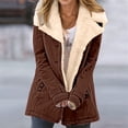 thumbnail image 1 of Jacket Women Long Sleeve Jackets with Hood Autumn Winter Mid Length Casual Outerwear Cozy Comfort Womens Winter Coats Brown S, 1 of 5