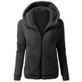 thumbnail image 1 of Fleece Jacket Women Long Sleeve Zip Up Hooded Jacket Comfortable Warm Fleece Jacket Women's Fall Jackets Women's Winter Jackets, 1 of 3