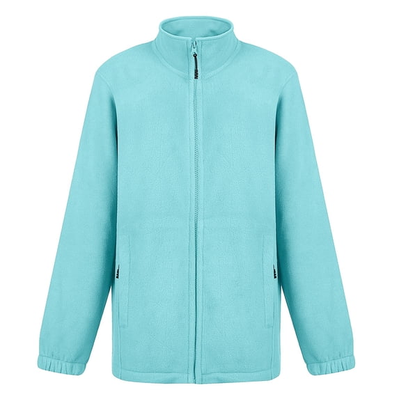 Fleece Jacket Women Outdoor Sherpa Long Sleeve Pockets Zip Up Jacket For Warm Winter Wear Women's Down Jacket
