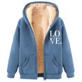 Fleece Jacket Women Women's Long Hoodies Tunic Winter Warm Fleece Lined