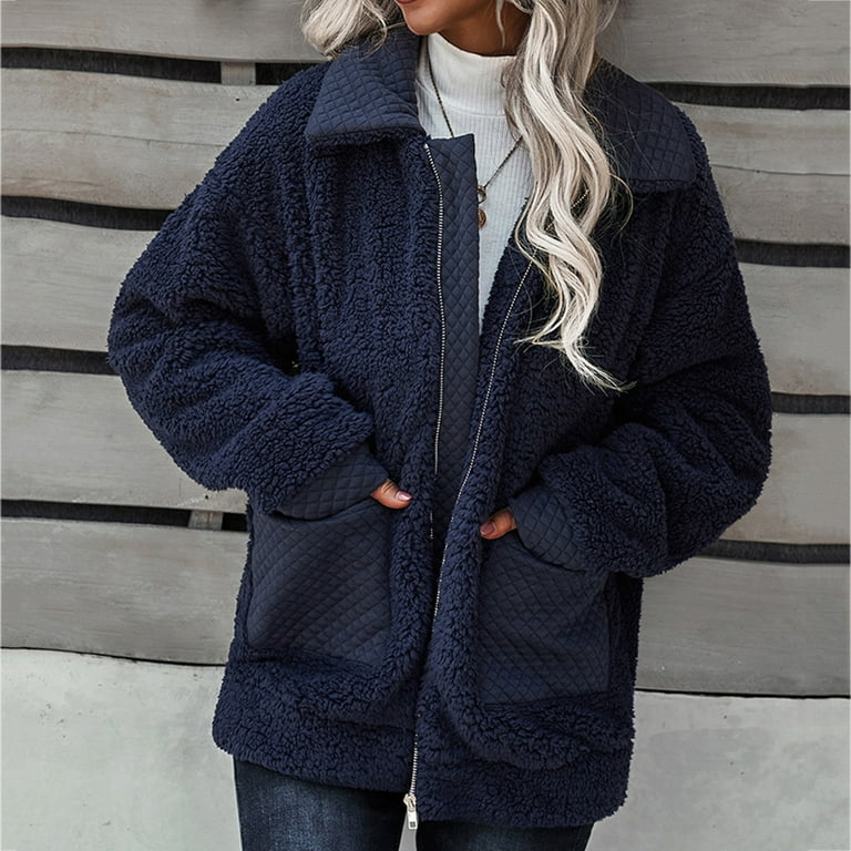Stylish fleece jacket women's clearance