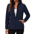 thumbnail image 1 of Fleece Jacket Women with 6 Pockets Lightweight Full Zip Coat Winter Fall Outerwear for Hiking,Travel, S, 1 of 3