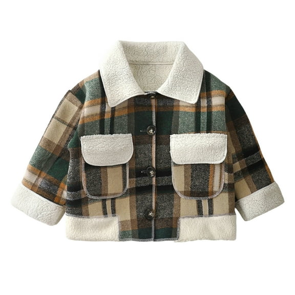 Fleece Jacket for Boys Button down Lightweight Long Sleeve Thick Warm Outerwear 8-13 Years Jacket Boys