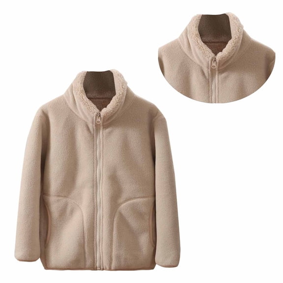 Jacket for Boys Winter Coat Zipper Lightweight Long Sleeve Thick Warm Outerwear 17-18 Years Jacket