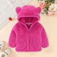 thumbnail image 1 of Jacket for Girls Bear Ear Hooded Zipper Lightweight Long Sleeve Thick Warm Outerwear 6-7 Years Jacket Girl, 1 of 3