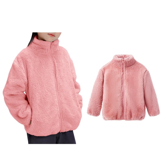 Jacket for Girls Winter Coat Zipper Lightweight Long Sleeve Thick Warm Outerwear 3-4 Years Boys Winter Coat