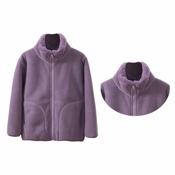 Jacket for Girls Winter Coat Zipper Long Sleeve Thick Warm Outerwear Girls Winter Coat Size 7-8 Years